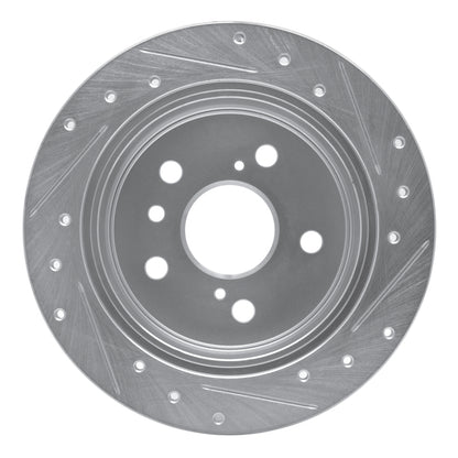 R1 Concepts R1 02-08 Lexus ES300 Rear Left Drilled & Slotted Silver Brake Rotor