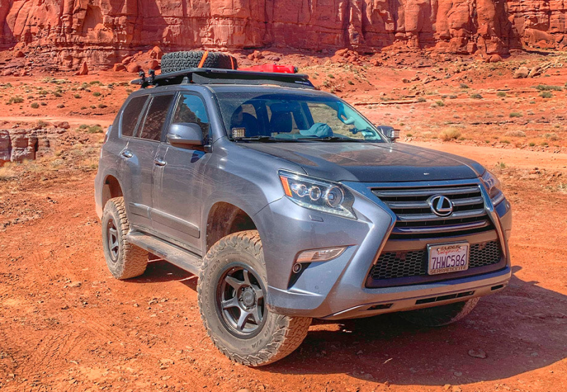 Cali Raised LED Cali Raised 10-22 Lexus GX 460 Low Profile Ditch Light Brackets Kit - Side Proj Led Pods/No Switch
