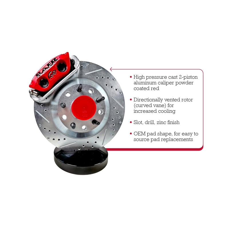 Baer Brakes 94-04 Ford Mustang w/OE Spindles & Hubs 13in Classic Series Front Brake Kit - Red