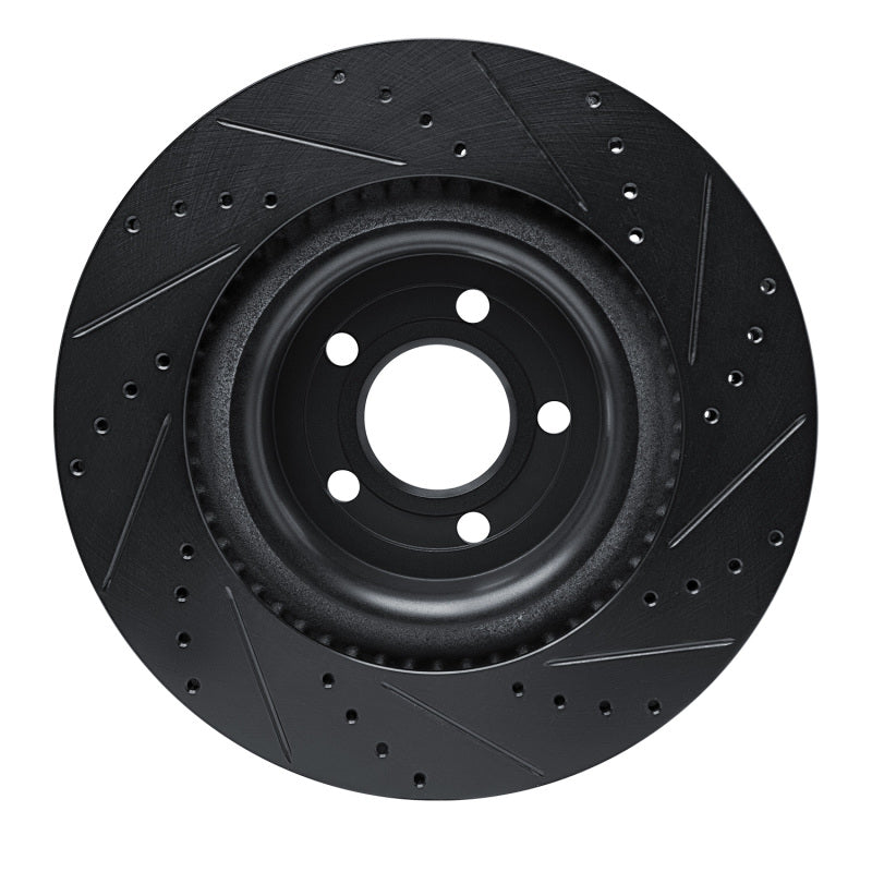 R1 Concepts R1 20-25 Ford Explorer Front Left Drilled & Slotted Black Brake Rotor