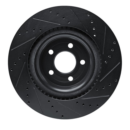 R1 Concepts R1 20-25 Ford Explorer Front Left Drilled & Slotted Black Brake Rotor