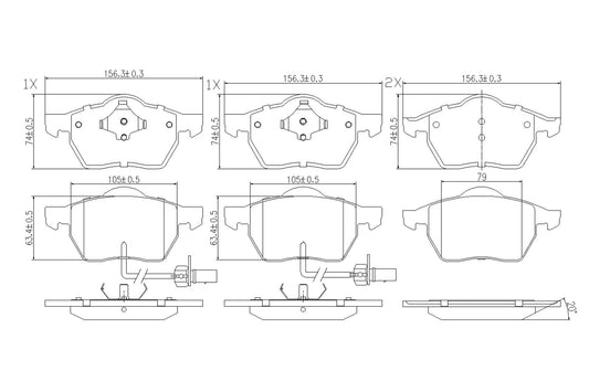 BOGAP A8210162 Brake Pad Set, Disc Brake | ML Performance Car Parts
