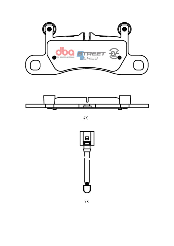 DBA 2011 Porsche Cayenne Street Series Rear Brake Pads