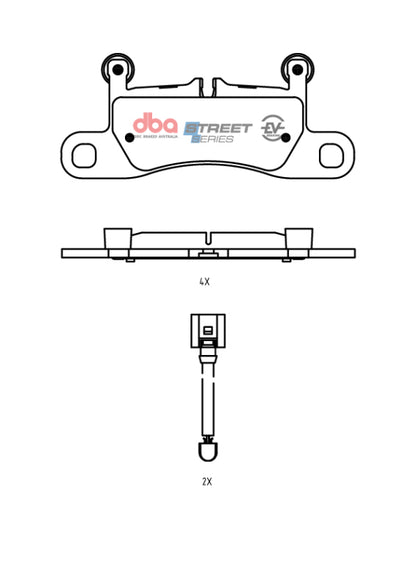 DBA 2011 Porsche Cayenne Street Series Rear Brake Pads
