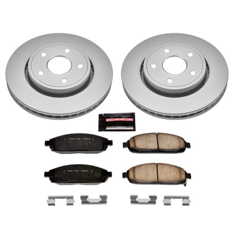 PowerStop Power Stop 06-10 Jeep Commander Front Z17 Evolution Geomet Coated Brake Kit