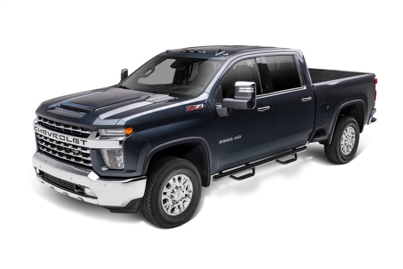 N-Fab Nerf Step 19-20 Chevy/GMC 1500 Double Cab - Cab Length - Gloss Black - 3in