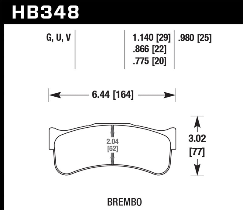 Hawk Performance Hawk Motorsports Performance 0.98in Pad Thickness DTC-70 Race Brake Pads
