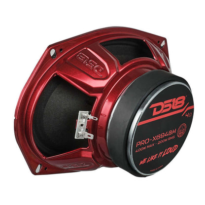 DS18 6x9in 275 Watts RMS 4 ohm Mid-Range Loudspeaker Bullet Loudspeaker Grill Included