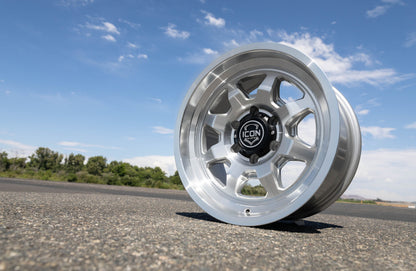 ICON Nuevo 17x8.5 / 5x150 / 25mm Offset / 5.75in BS - Silver Machined Wheel