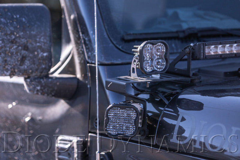 Diode Dynamics 18-21 Jeep JL Wrangler/Gladiator Cowl Mount LED Bracket Kit