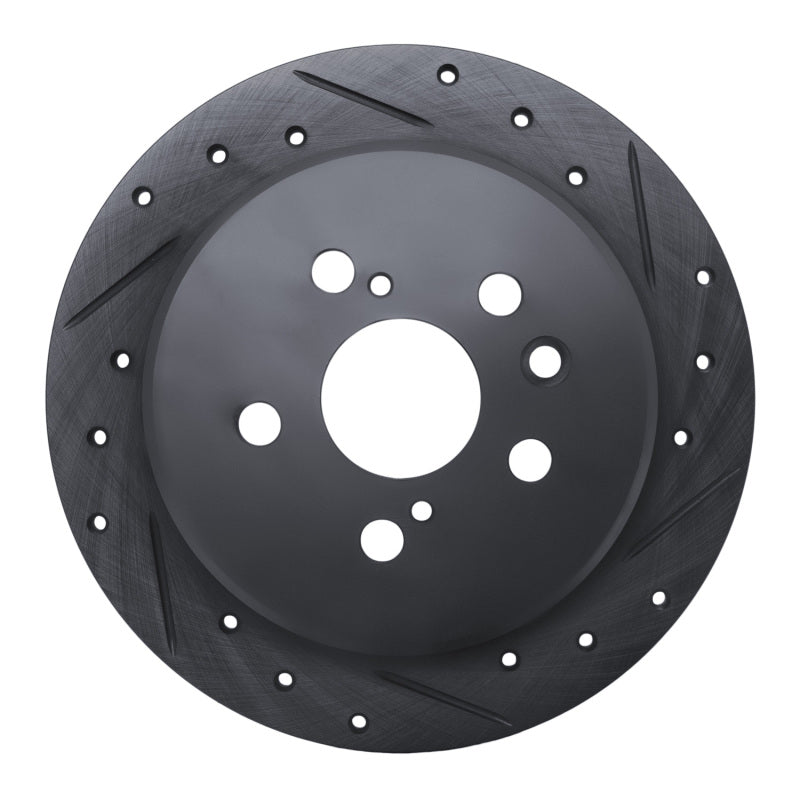 R1 Concepts R1 94-95 Toyota Celica Rear Right Drilled & Slotted Black Brake Rotor