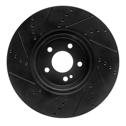 R1 Concepts R1 15-23 Mercedes-Benz E250 Front Right Drilled & Slotted Black Brake Rotor