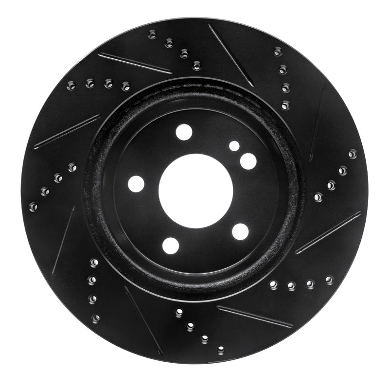 R1 Concepts R1 15-23 Mercedes-Benz E300 Rear Left Drilled & Slotted Black Brake Rotor