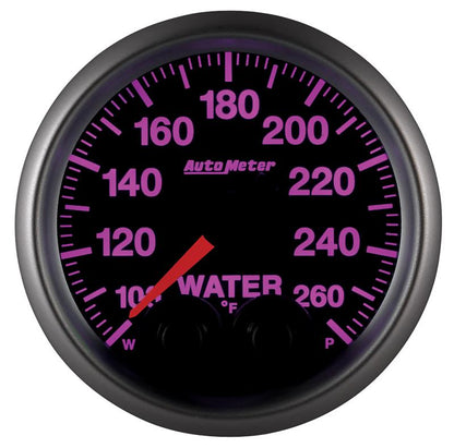 Autometer Elite 52mm 100-260 Degrees F Water Temperature Peak and Warn Gauge w/ Electronic Control