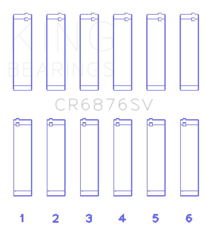 King Engine Bearings Mercedes Benz Om 642 Sputter Replacement (Size +0.50mm) Conrod Bearing Set