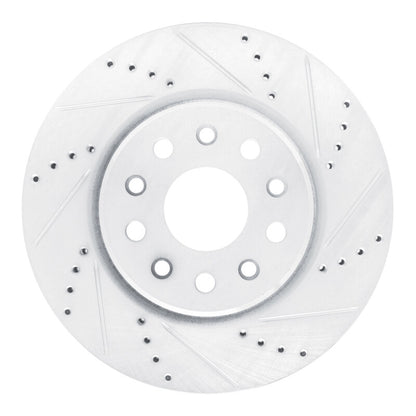 R1 Concepts R1 22-25 Jeep Grand Cherokee Front Right Drilled & Slotted Silver Brake Rotor