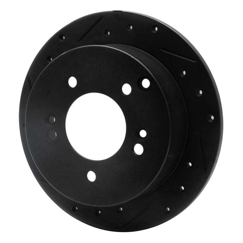 R1 Concepts R1 01-10 Hyundai XG300 Rear Left Drilled & Slotted Black Brake Rotor