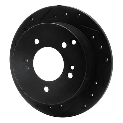 R1 Concepts R1 01-10 Hyundai XG300 Rear Left Drilled & Slotted Black Brake Rotor