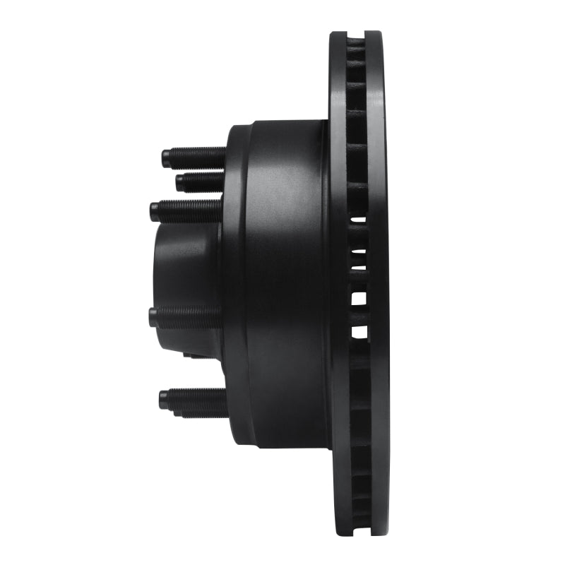 R1 Concepts R1 80-85 Ford E-250 Econoline Club Wagon Front Right Drilled & Slotted Black Brake Rotor