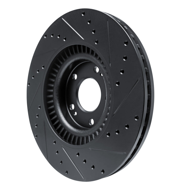 R1 Concepts R1 20-25 Hyundai Palisade Front Left Drilled & Slotted Black Brake Rotor