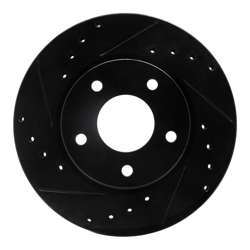 R1 Concepts R1 07-17 Dodge CALIBER Front Left Drilled & Slotted Black Brake Rotor