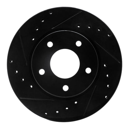 R1 Concepts R1 07-17 Dodge CALIBER Front Left Drilled & Slotted Black Brake Rotor