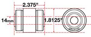 SPC Performance Flex Joint xAxis Jeep JK Rear UCA 14mm X 2 X 1.8125
