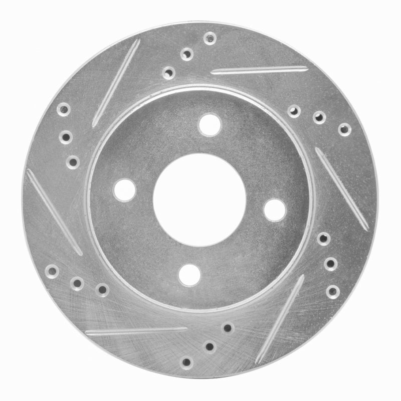 R1 Concepts R1 95-96 Dodge Neon (USA/Canada) Front Left Drilled & Slotted Silver Brake Rotor