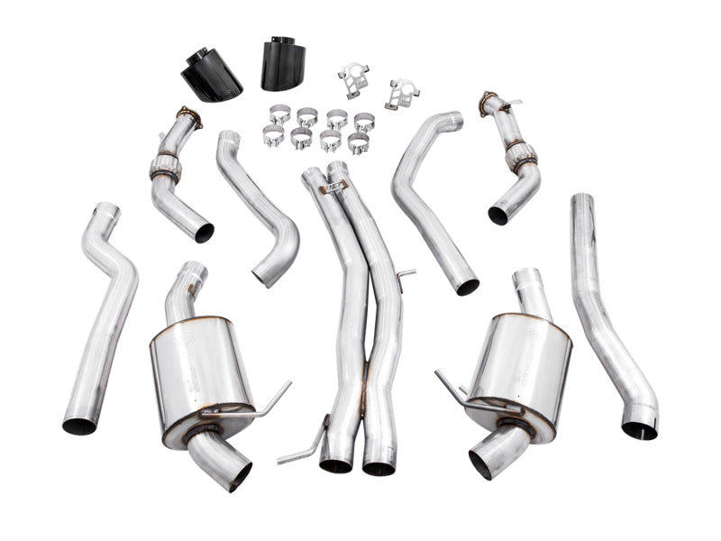 AWE Tuning Audi B9.5 RS 5 Coupe Non-Resonated Touring Edition Exhaust - RS-Style Diamond Black Tips