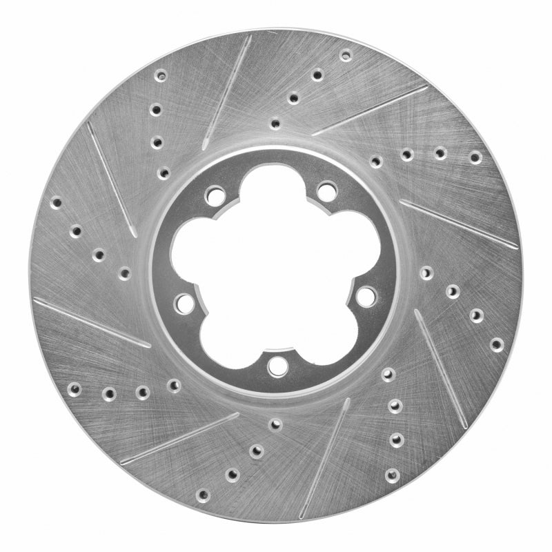 R1 Concepts R1 15-25 Ford Transit-350 HD/DRW Front Left Drilled & Slotted Silver Brake Rotor
