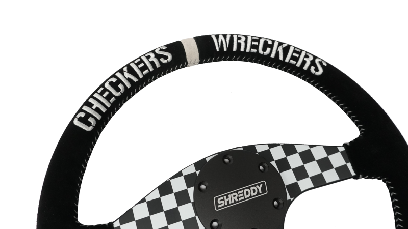 PRP Seats PRP X Shreddy Checkered Steering Wheel - Flat