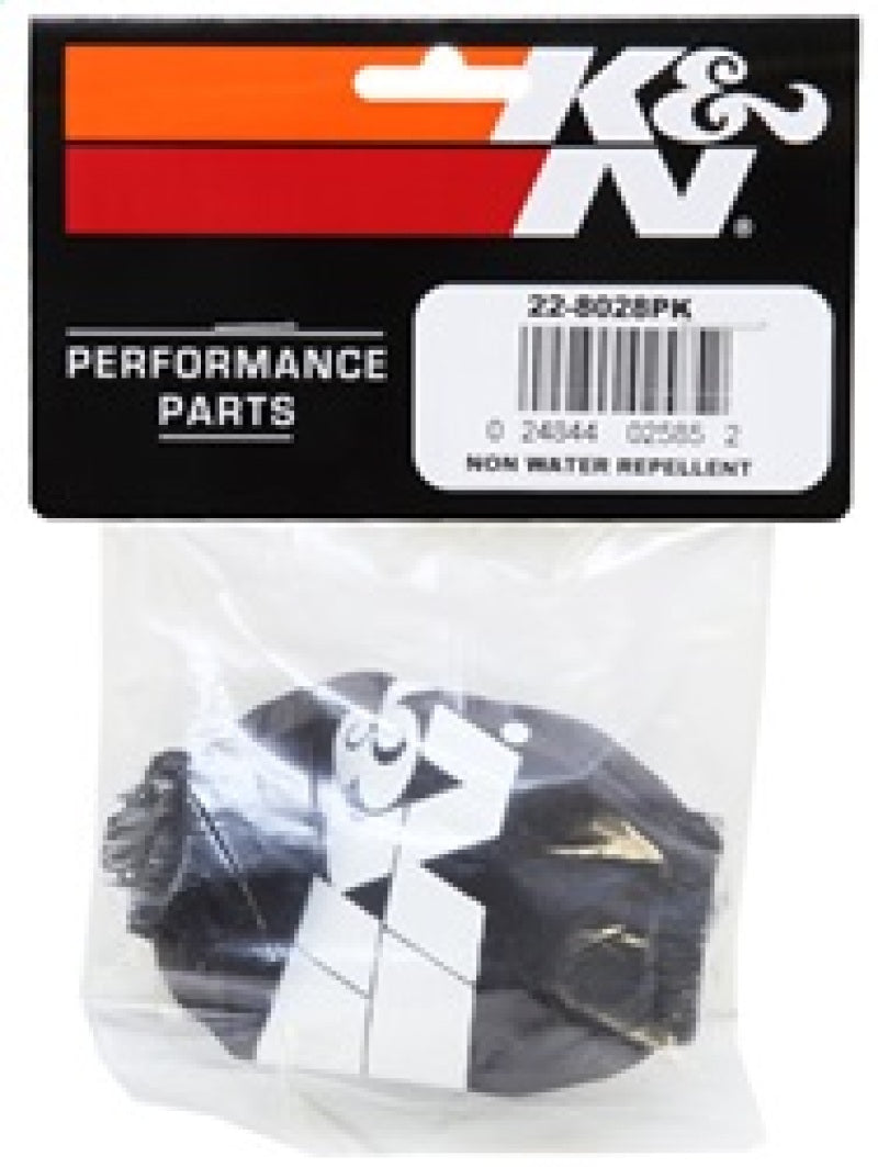 K&N Engineering K&N Universal PreCharger Round Tapered Air Filter Wrap Black 3in Base ID x 2in Top ID x 3in H