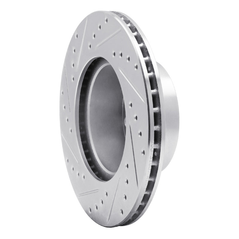 R1 Concepts R1 76-82 BMW 530I Front Right Drilled & Slotted Silver Brake Rotor