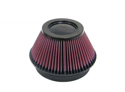K&N Engineering K&N Universal Round Tapered Carbon Fiber Air Filter 6in Flg ID Centered/7.5in B OD/4.5in T OD/4in H