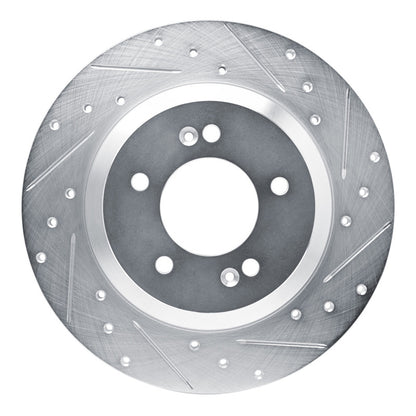 R1 Concepts R1 19-22 Hyundai Veloster N Rear Right Drilled & Slotted Silver Brake Rotor