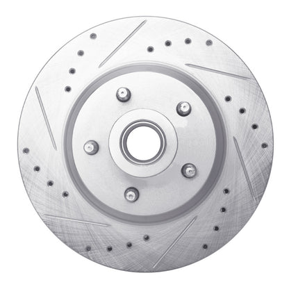 R1 Concepts R1 1969-1973 Chrysler New Yorker Front Left Drilled & Slotted Silver Brake Rotor