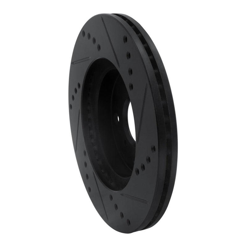 R1 Concepts R1 04-06 Scion XB Front Left Drilled & Slotted Black Brake Rotor