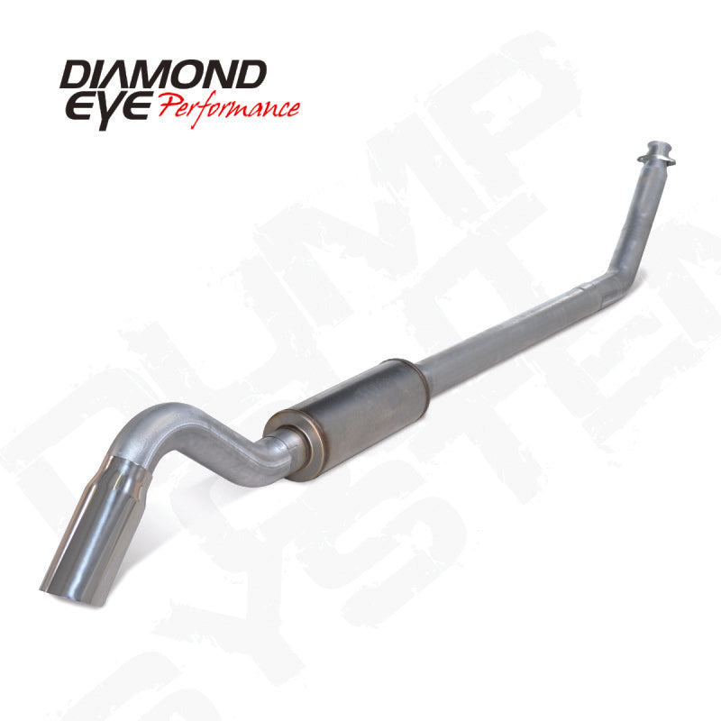 Diamond Eye Performance Diamond Eye 4in AL TURBO BACK SGL DUMP OUT 94-02 DODGE NO MFLR INCLUDING TIP