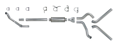 Diamond Eye Performance Diamond Eye KIT 4in Turbo Back DUAL SS: 94-97 FORD 7.3L F250/F350 PWRSTROKE NFS W/ CARB EQUIV STDS