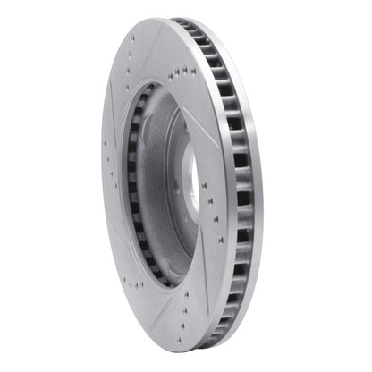 R1 Concepts R1 04-09 Buick Terraza Front Right Drilled & Slotted Silver Brake Rotor