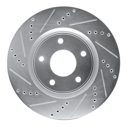 R1 Concepts R1 12-25 Chrysler Grand Caravan Front Left Drilled & Slotted Silver Brake Rotor