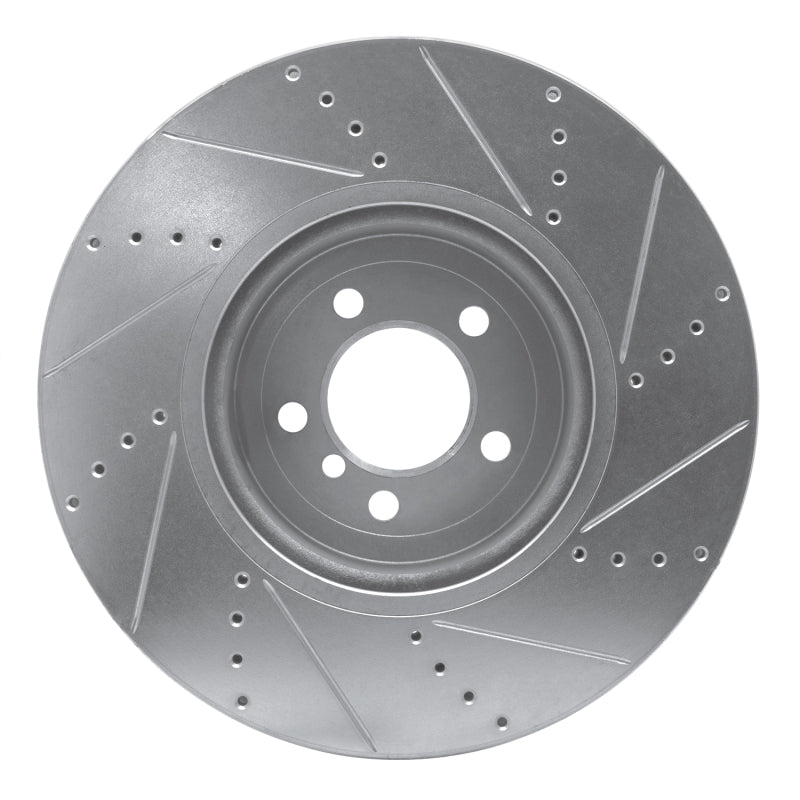R1 Concepts R1 13-20 BMW 340I Front Left Drilled & Slotted Silver Brake Rotor