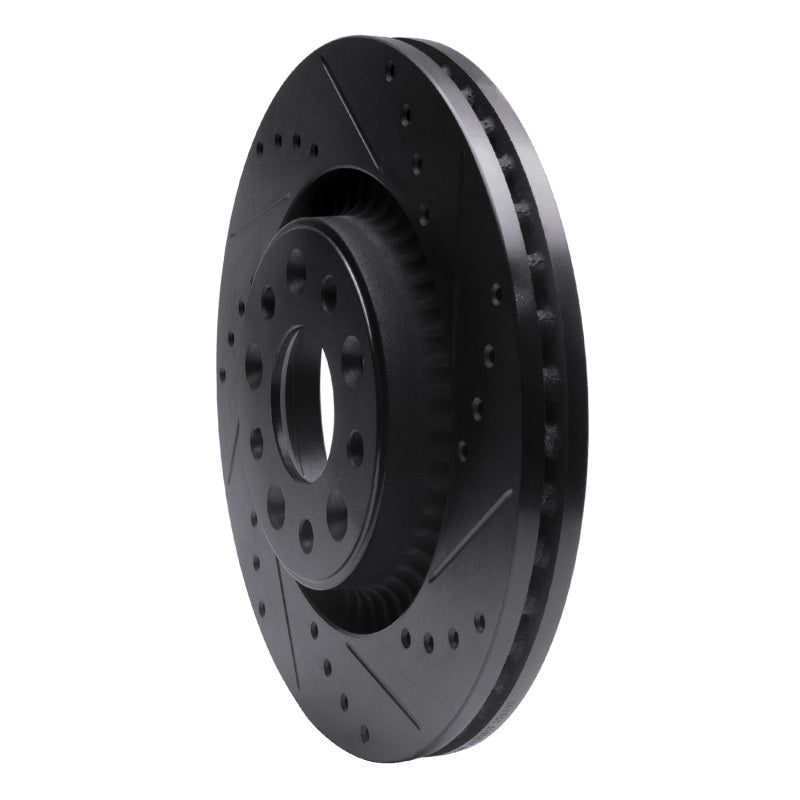 R1 Concepts R1 05-09 Ford Freestyle Front Right Drilled & Slotted Black Brake Rotor