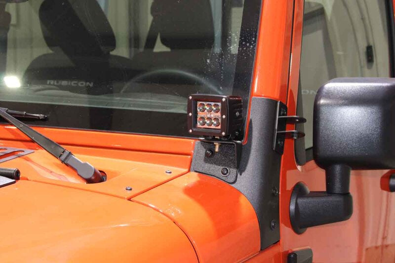 Fishbone Offroad 07-18 Jeep Wrangler JK Windshield Light Bracket