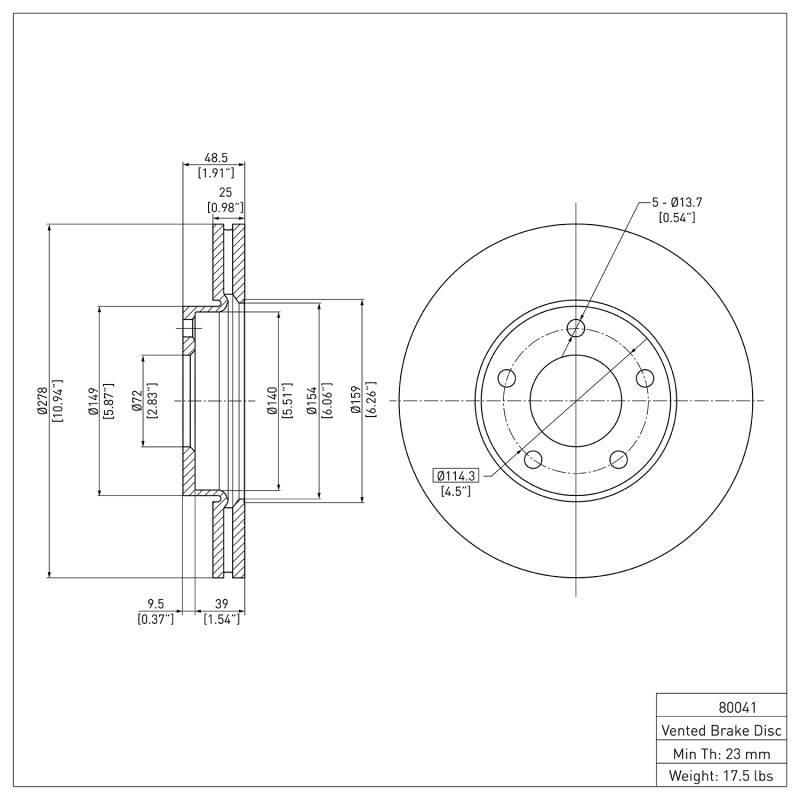 DFC 04-13 Mazda 3 Front Brake Rotor