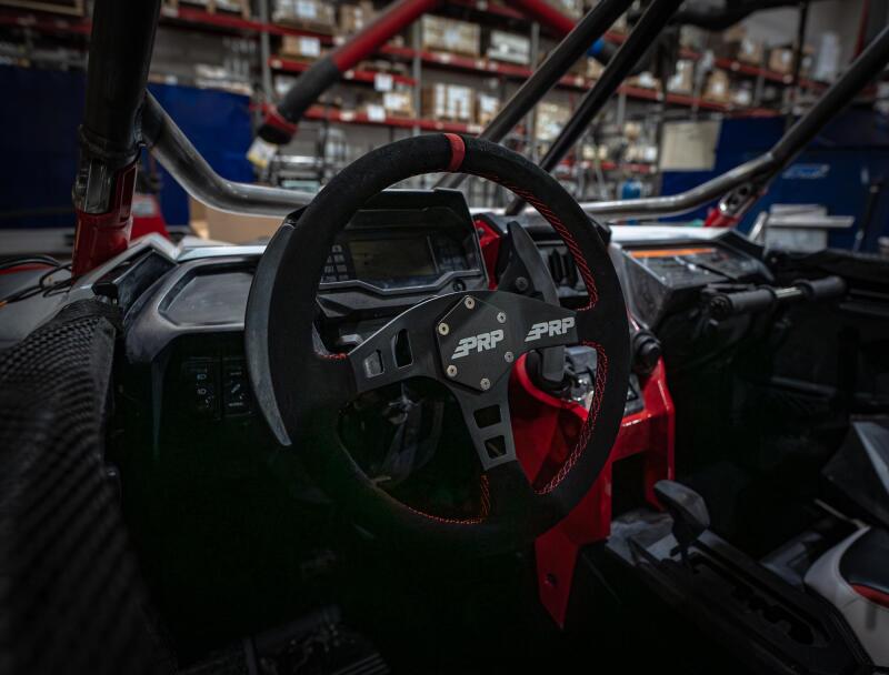 PRP Seats PRP Flat Suede Steering Wheel - Red