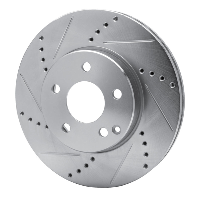 R1 Concepts R1 03-09 Mercedes-Benz E320 Front Left Drilled & Slotted Silver Brake Rotor