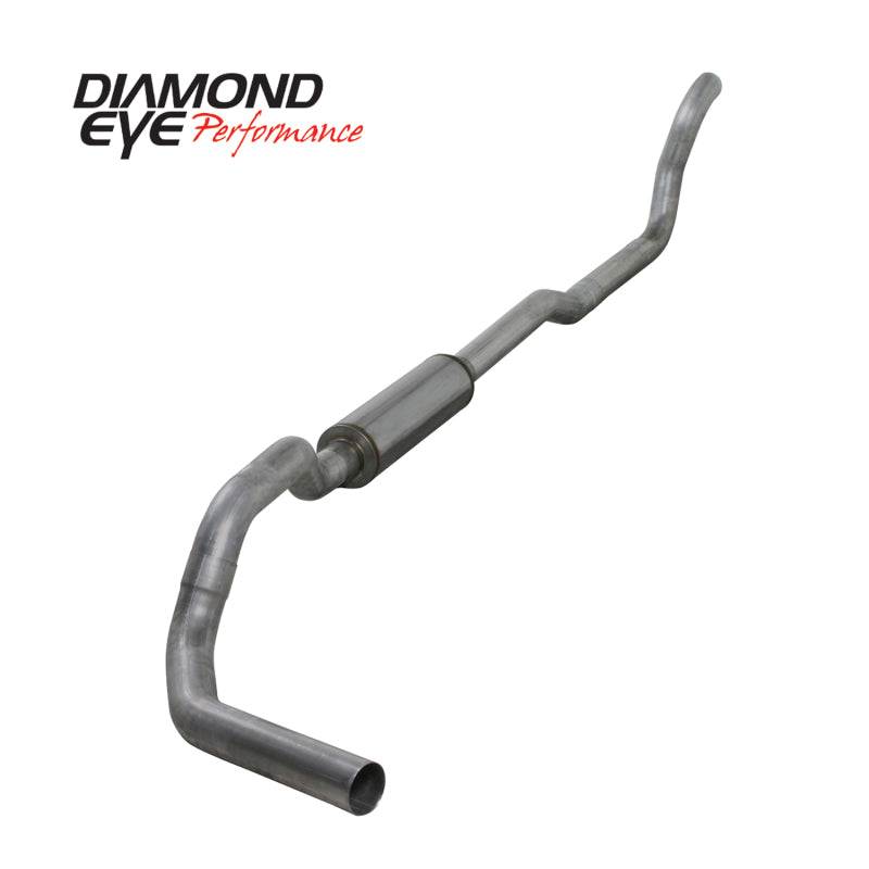 Diamond Eye Performance Diamond Eye KIT 4in Turbo Back SGL AL: 2-WHEEL DRIVE ONLY 89-93 DODGE CUMMINS 5.9L