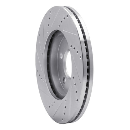 R1 Concepts R1 03-11 Ford Crown Victoria Front Right Drilled & Slotted Silver Brake Rotor