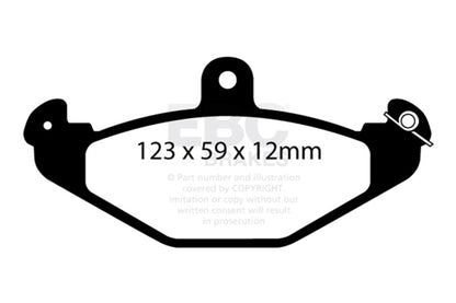 EBC Racing 08-11 Lotus Exige 1.8L Supercharged (240) RP-X Rear Brake Pads